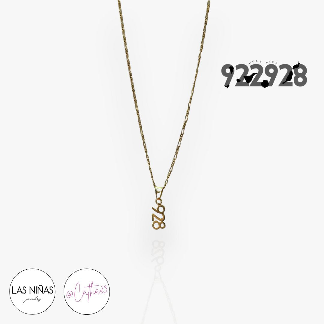COLLAR ' Home Sick' Largo - Baño de Oro 18k
