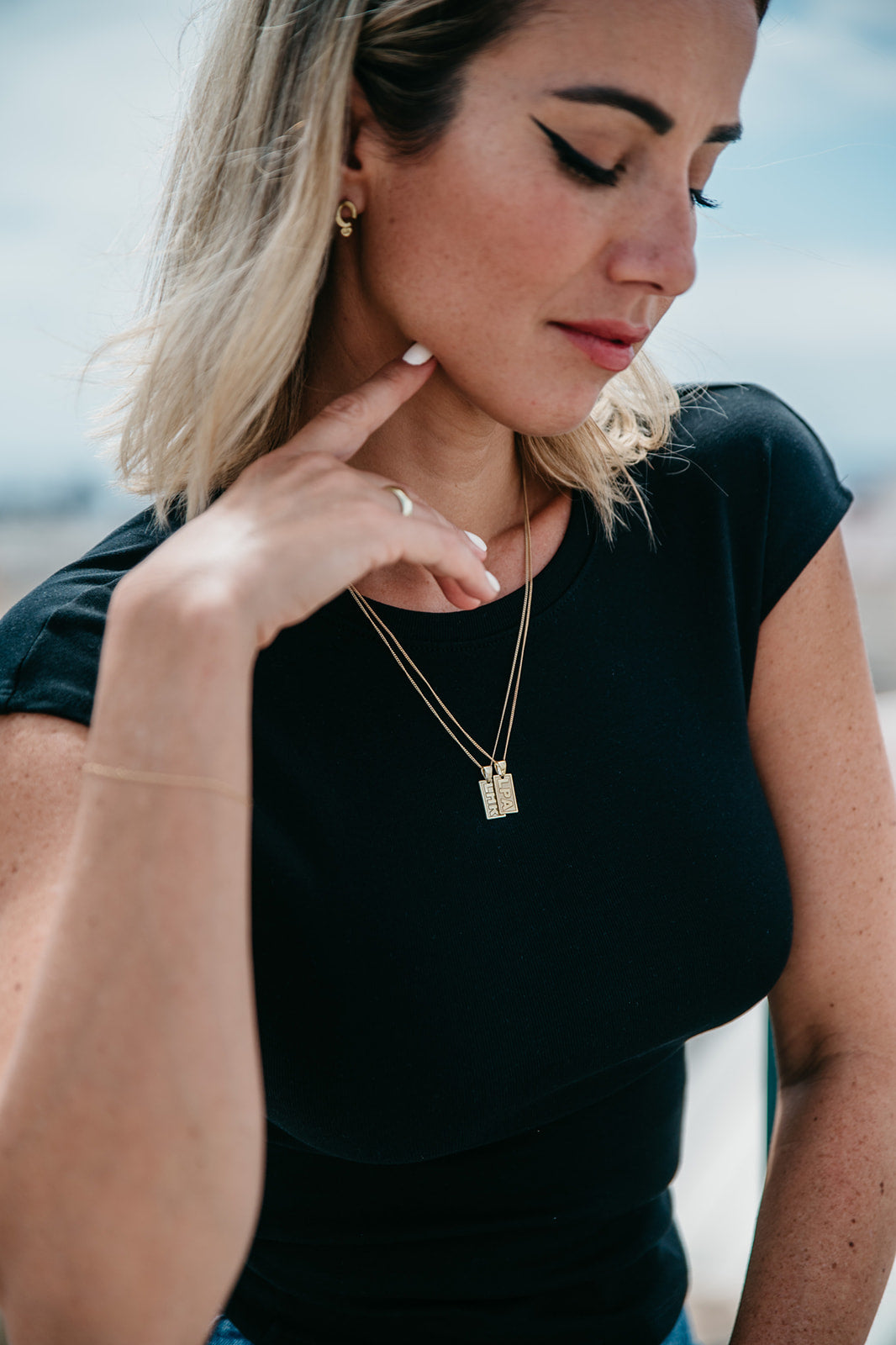 COLLAR 'Sick for this destination' - Catha23 (cadena 50cm) Plata